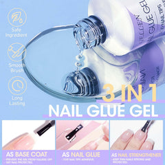 GELLEN dehydrator and primer prep nails for better adhesion.