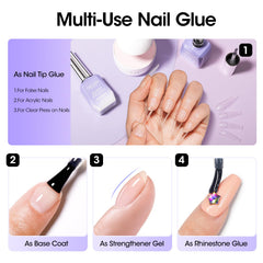 GELLEN nail glue brush inside cap for precise application