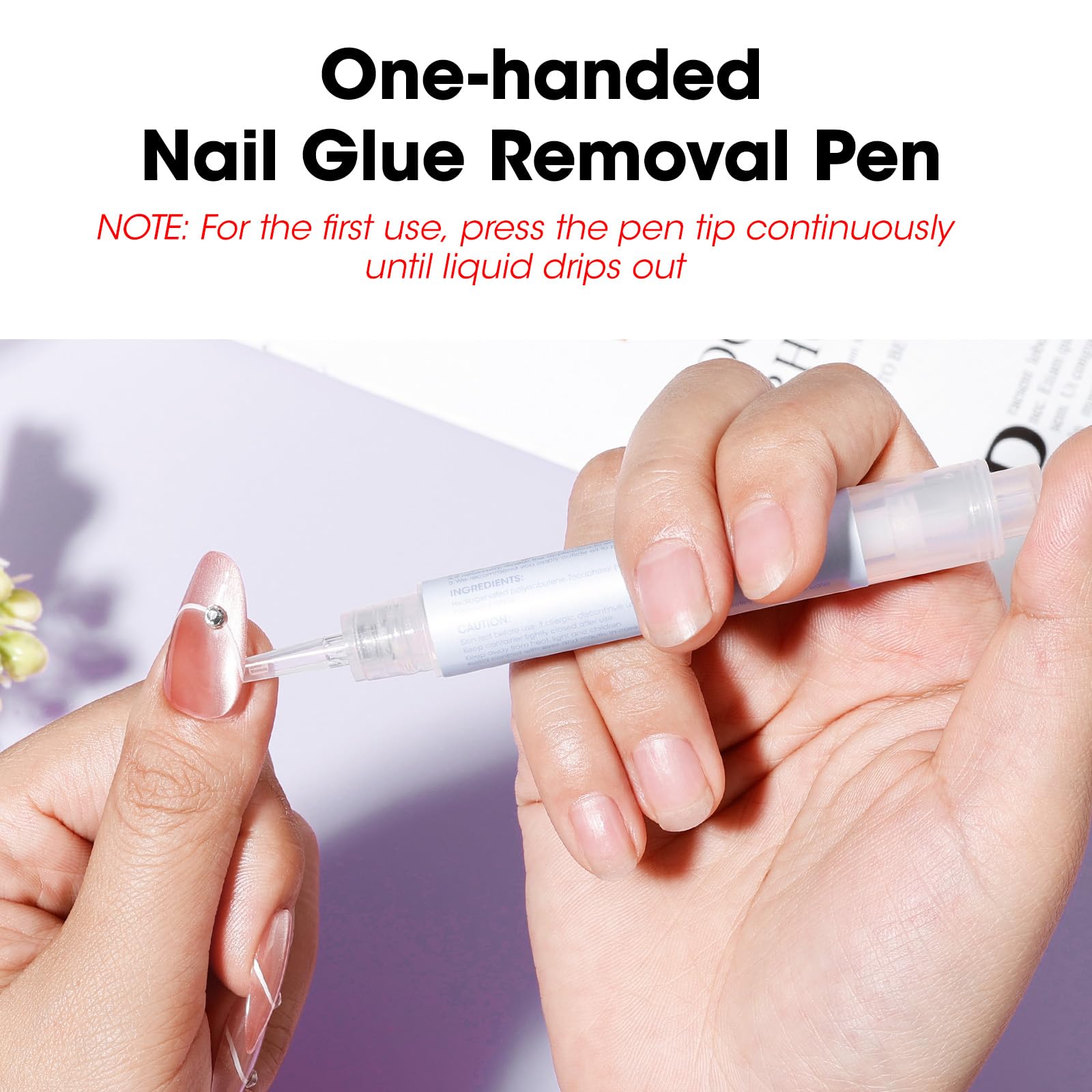 Single-handed operation by Gellen for fast, tidy glue removal.