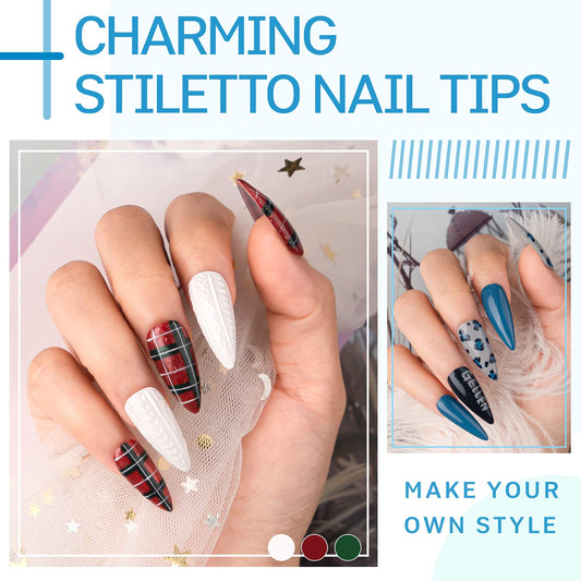 GELLEN stiletto nail tips—durable and natural-looking for seamless extensions.
