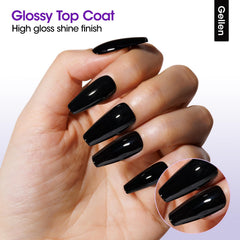 GELLEN nails with base coat application promoting longer wear