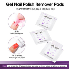 GELLEN remover pad close-up, wrapped for gentle gel polish removal.