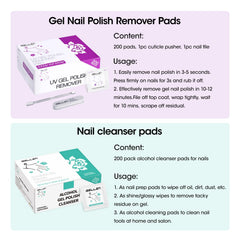 GELLEN remover pad in action, pressed to lift polish quickly.