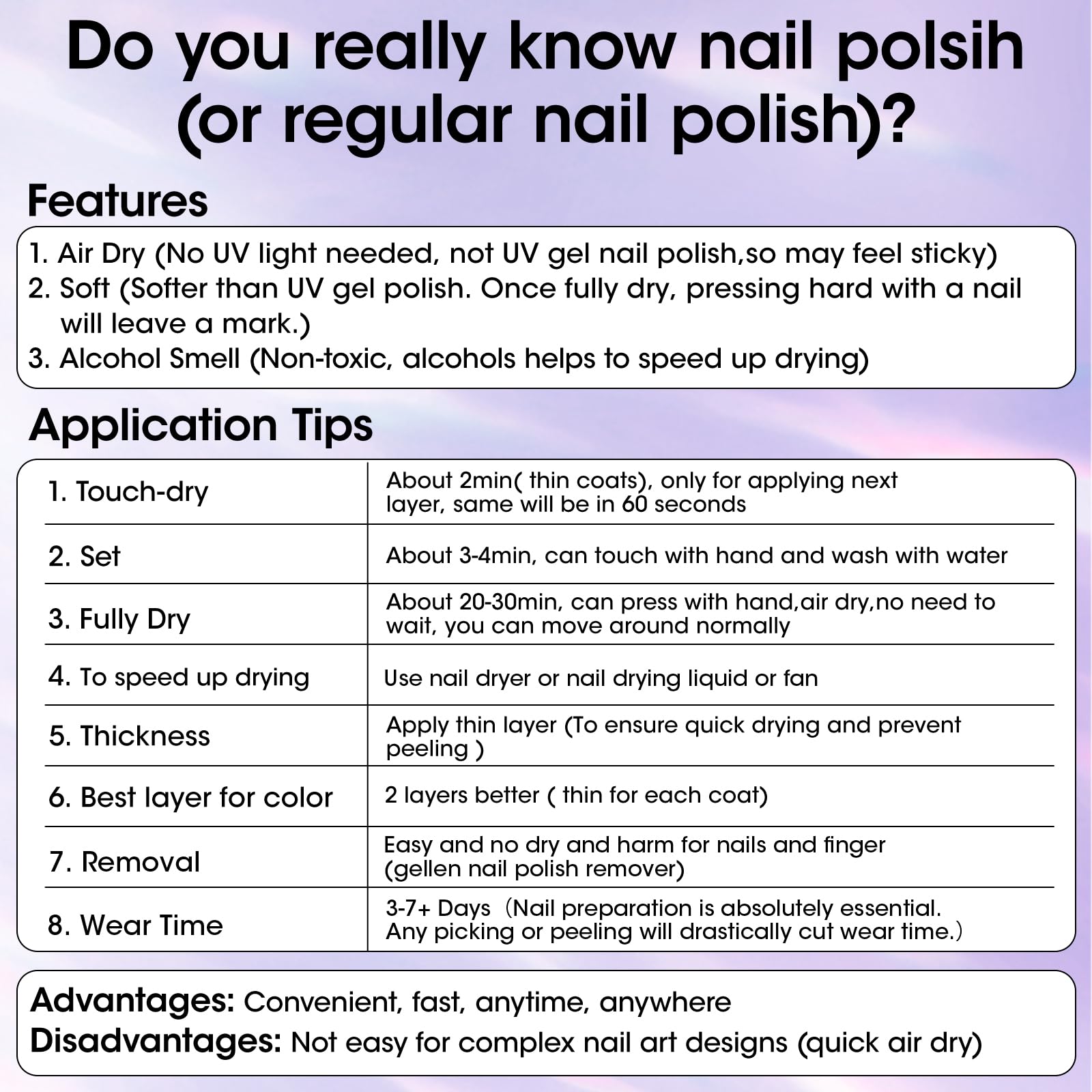 GELLEN ridge evening formula bottle for a smoother nail surface.