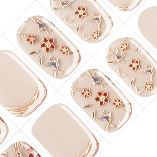 GelMala oriental design box shows a compact at-home manicure kit.