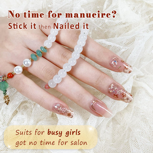 GelMala oriental design swatch shows vivid color and semi-cured finish for quick results.