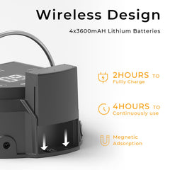 Gelpal removable battery pack for uninterrupted gel curing sessions.