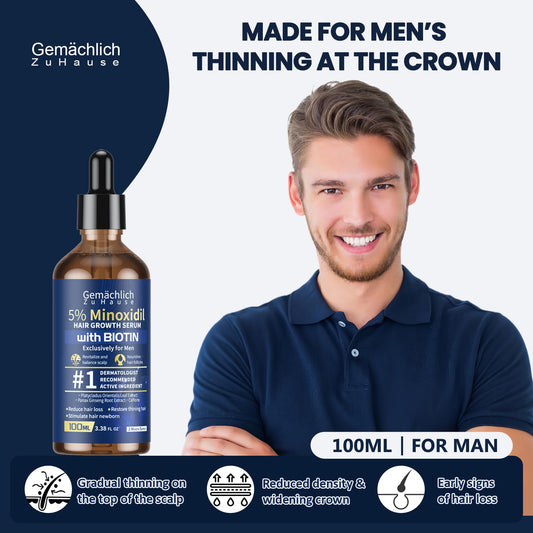 Gemächl ich Zu Hause minoxidil dropper for precise scalp application.