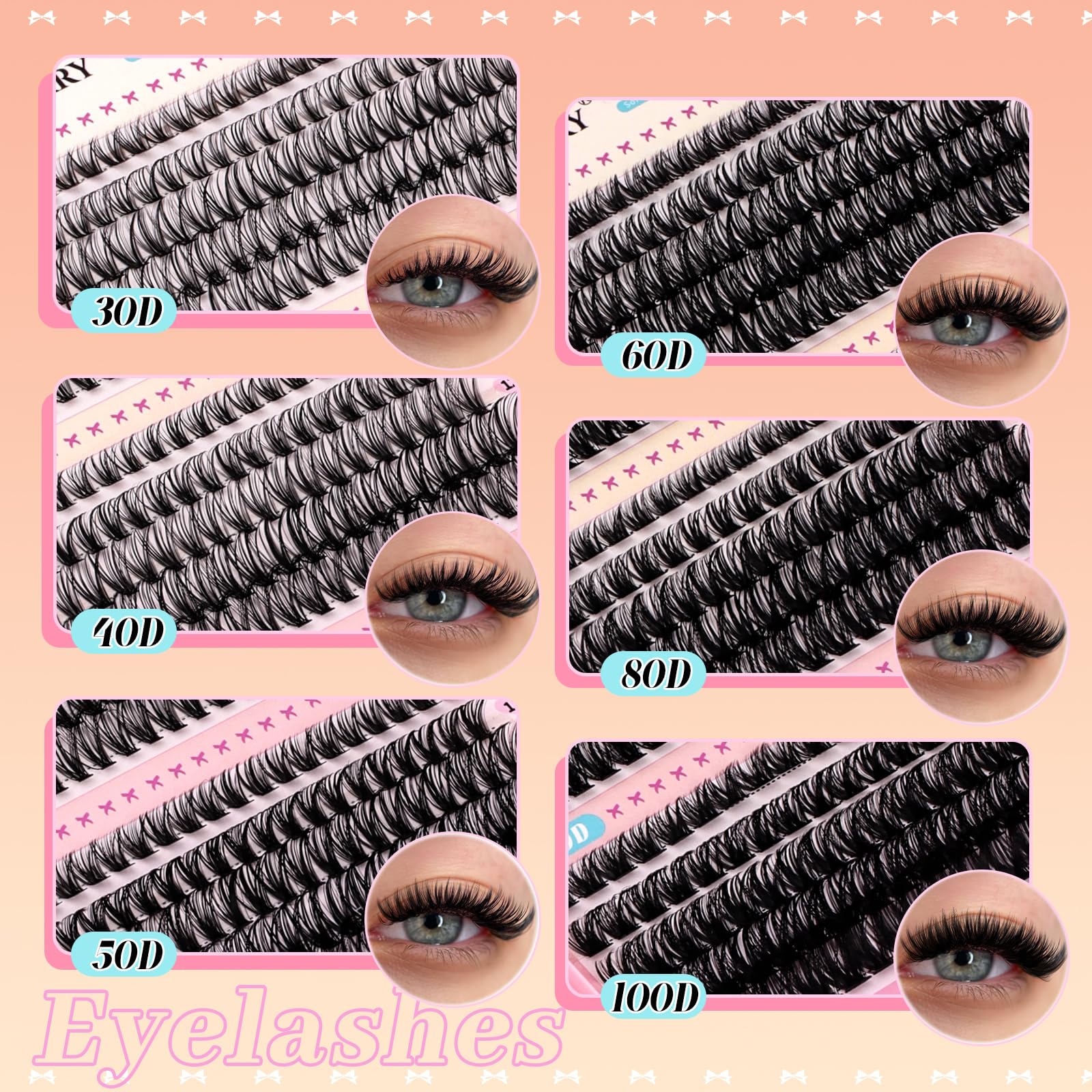 Gemerry 50D curl lash clusters add gentle fullness.