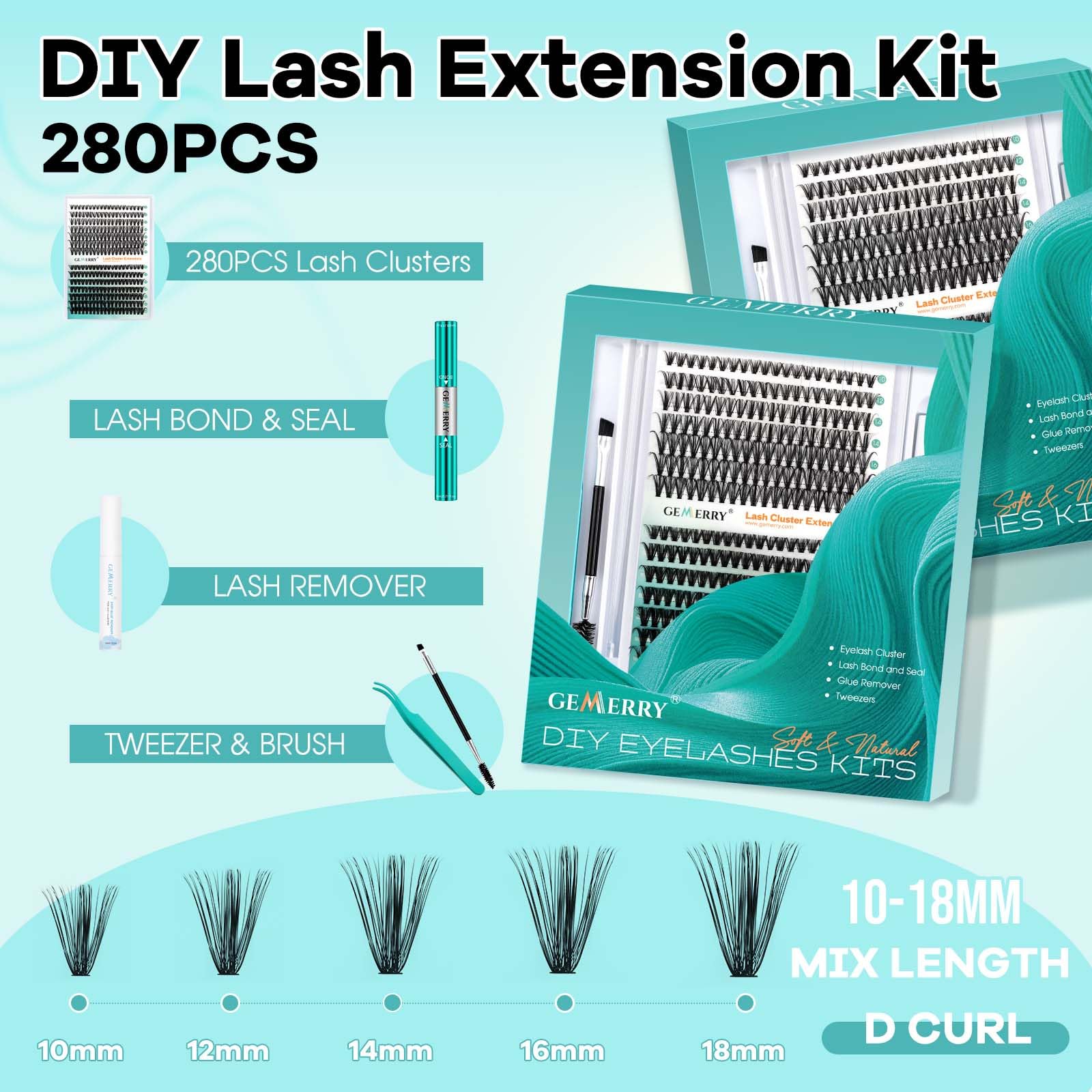 GEMERRY Bond and Seal waterproof adhesive for long-lasting lashes