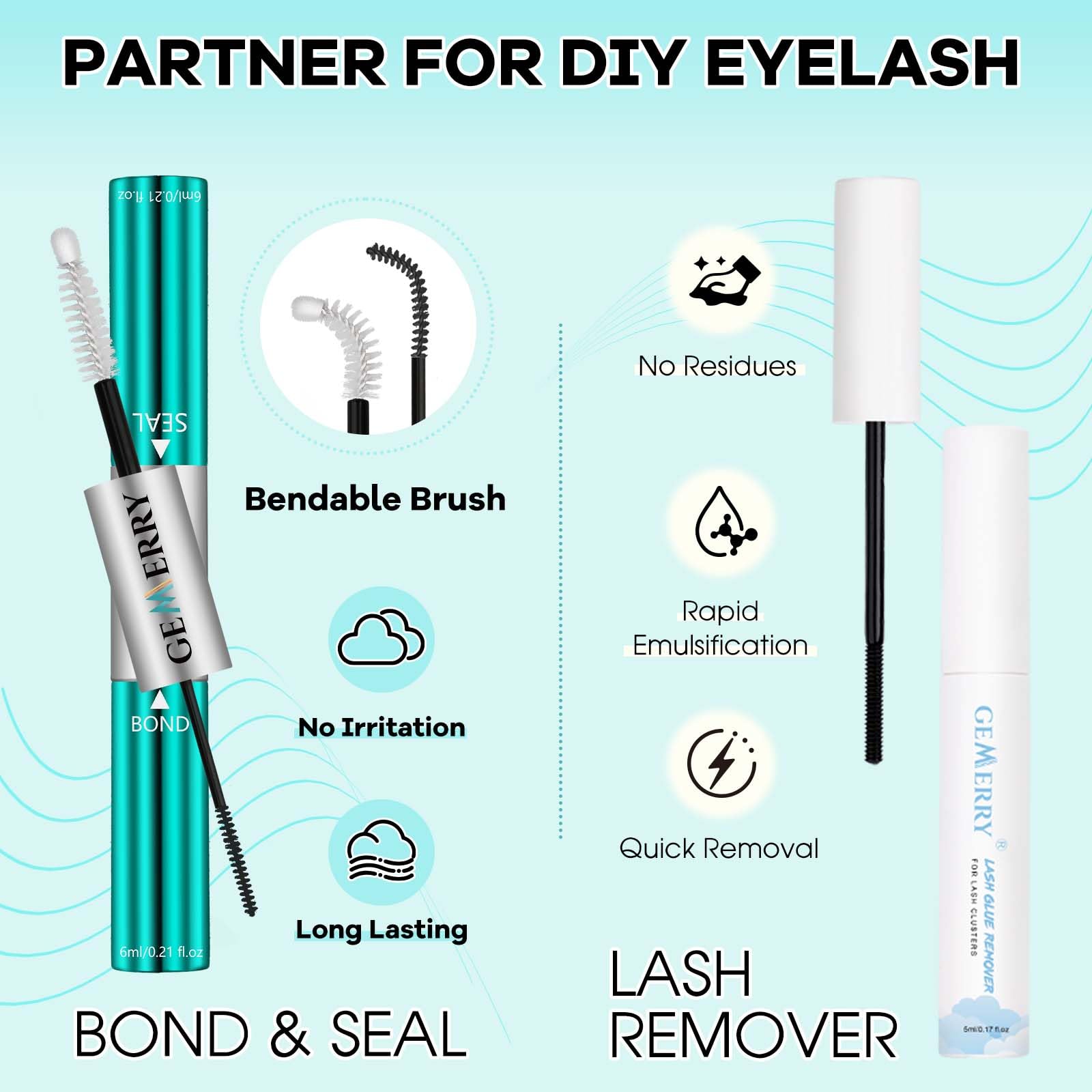 GEMERRY Lash Brush applicator for smooth glue distribution