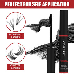 GEMERRY Lash Bond packaging highlights latex-free, alcohol-free formula.