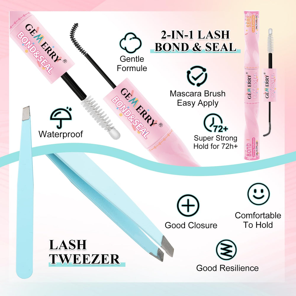 GEMERRY lash bond and seal duo close-up for secure wear.