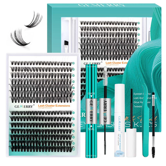 GEMERRY Lash Extension Kit 30D+40D clusters for versatile at-home looks