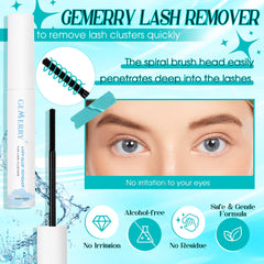 GEMERRY lash glue remover with spiral brush for easy cleanup