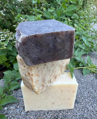 GemTii Gromwell Lavender Soap Bar closeup with calming lavender notes.