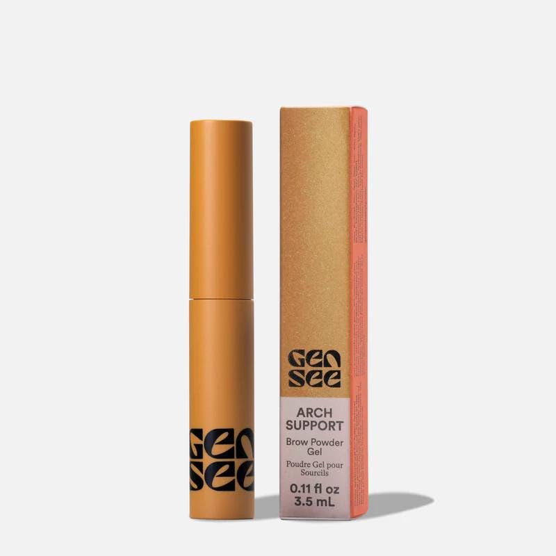 Gen See Arch Support Brow Powder Gel close-up shows precise application for grooming.