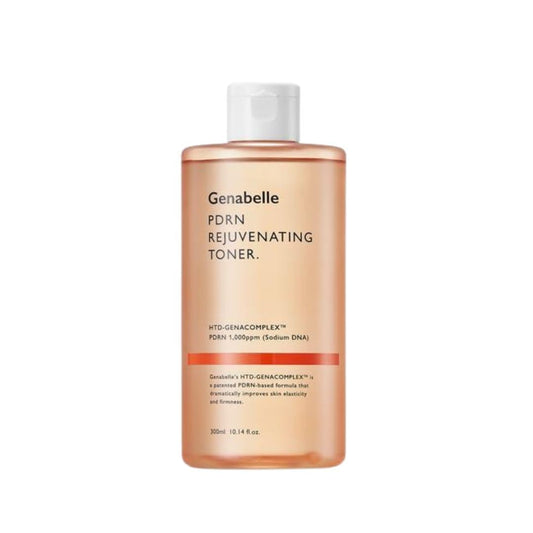 Genabelle PDRN Rejuvenating Toner bottle front view showing sleek packaging for hydrating skin.