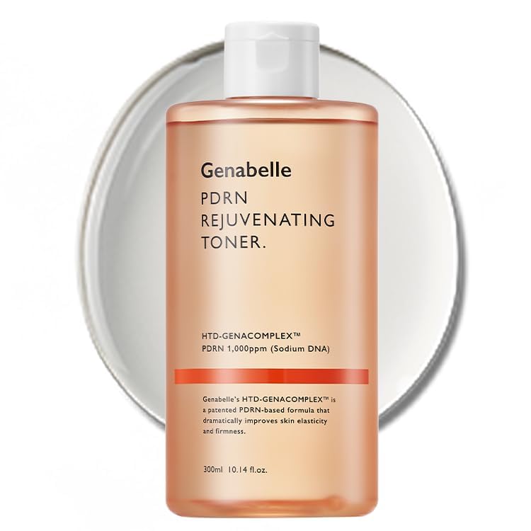 Genabelle PDRN Rejuvenating Toner pump-action for easy daily hydration.