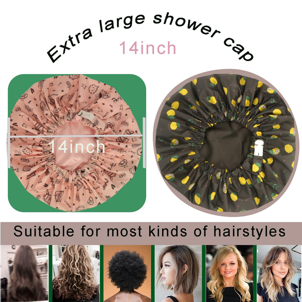 Genergy large-diameter shower cap provides full coverage for long hair