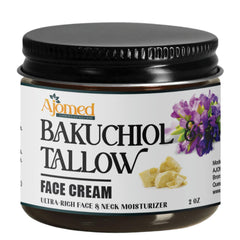 Generic beef tallow face cream bottle shows a nourishing, unscented moisturizer for daily use and hydration without greasiness.