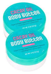 Generic Cacay Oil Body Butter bottle with spatula, daily hydration and delicate scent