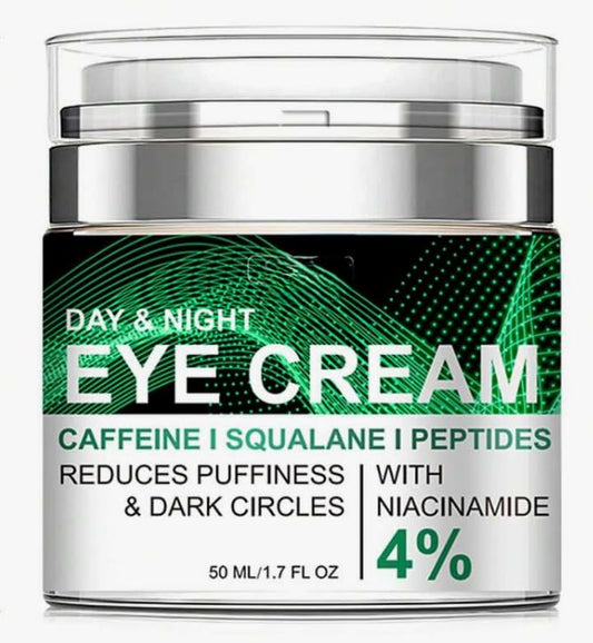 Generic Caffeine Eye Cream tube application demonstrates smooth hydration around the eyes