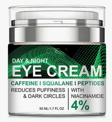 Generic Caffeine Eye Cream tube application demonstrates smooth hydration around the eyes