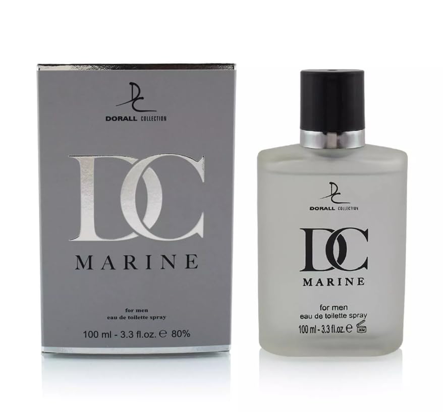 Generic DC Marine bottle back label, scent profile and ingredients