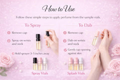 Generic sampler vials labeled SAMPLE NOT FOR SALE.