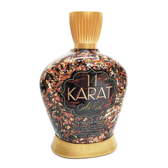 Generic Designer Skin 14 Karat Gold Rush bronzing lotion bottle front for a radiant glow.
