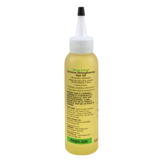 Generic Doo Gro Mega Long Oil during hair application for smooth frizz.