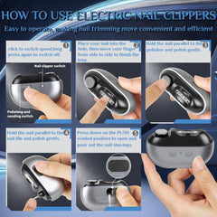 Generic electric nail clipper two speed settings adapt to nails