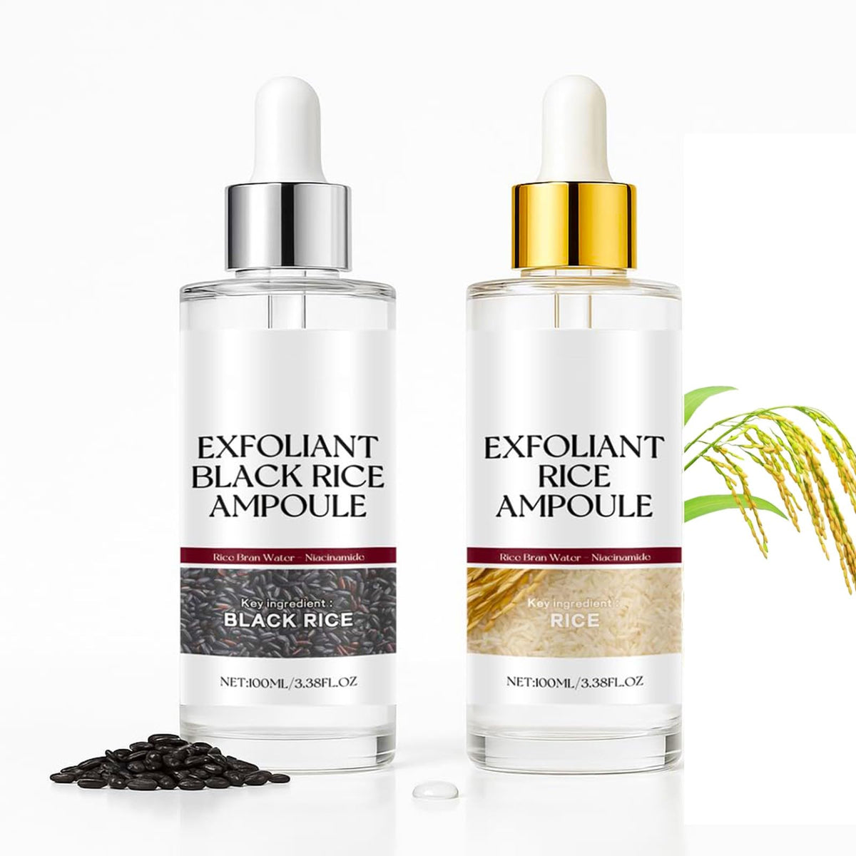 Generic front packaging showing both ampoules and benefits