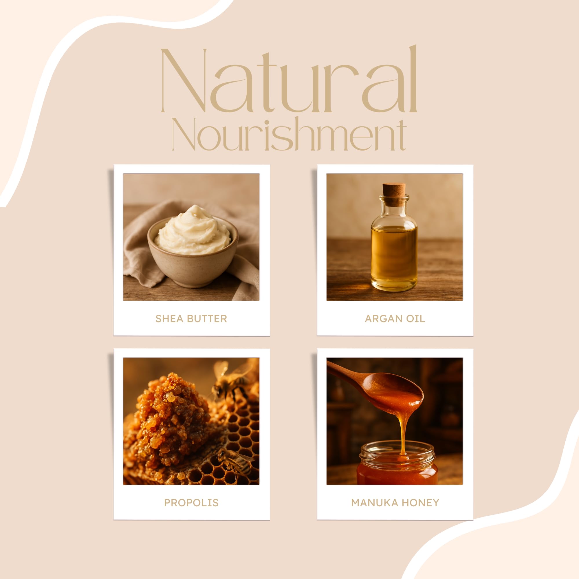 Generic &honey product applied to straight hair for smoothness
