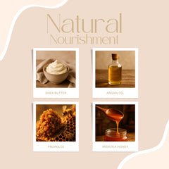 Generic &honey product applied to straight hair for smoothness