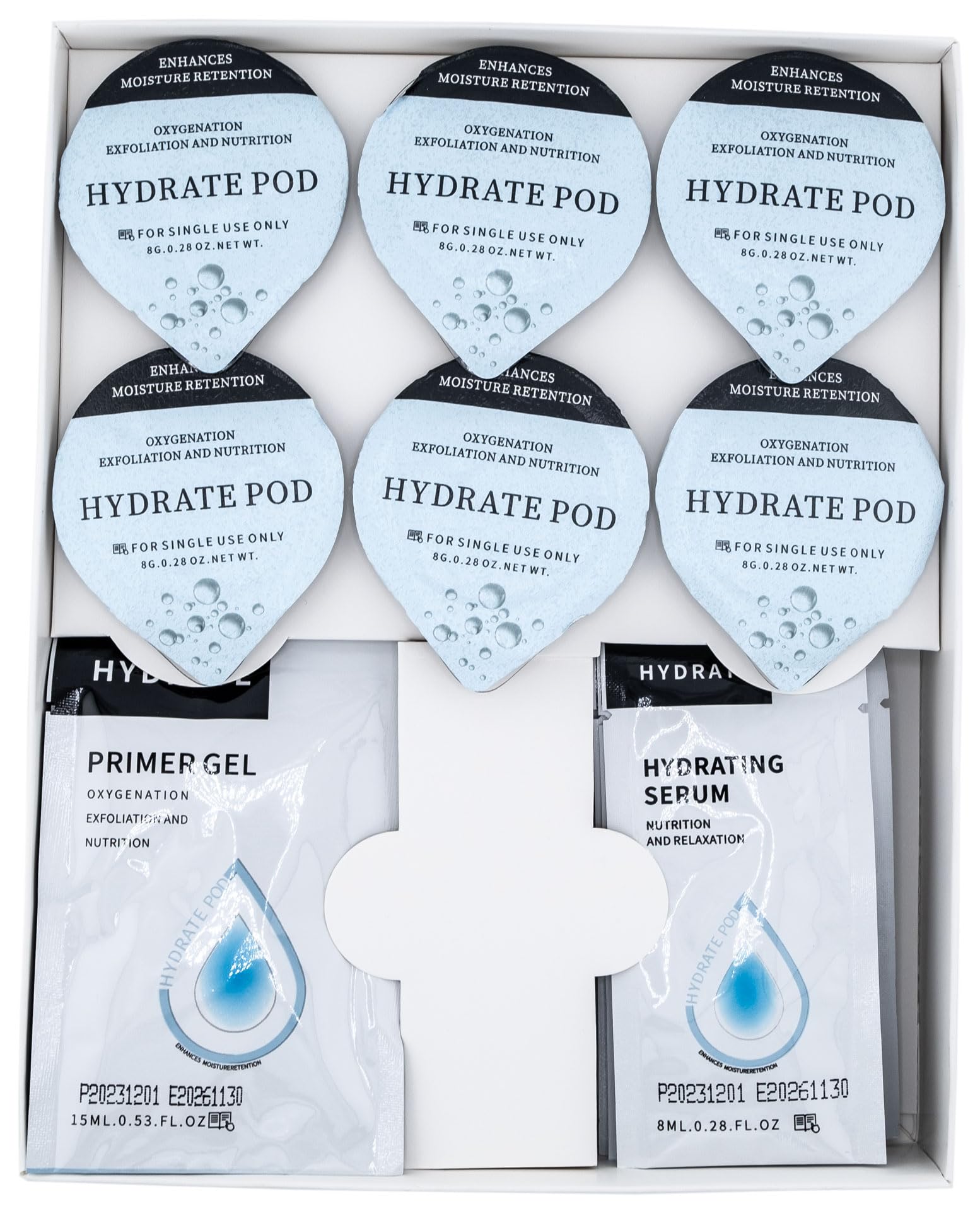 Generic Hydrate Pods pack with six pods for at-home CO2 facial sessions.