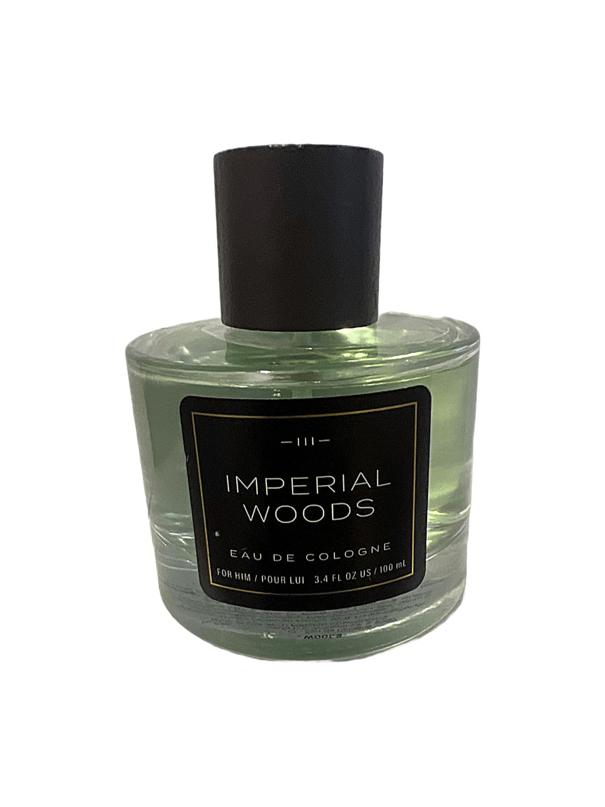 Generic Imperial Woods Eau de Cologne bottle close-up showing long-lasting woody scent for daily wear