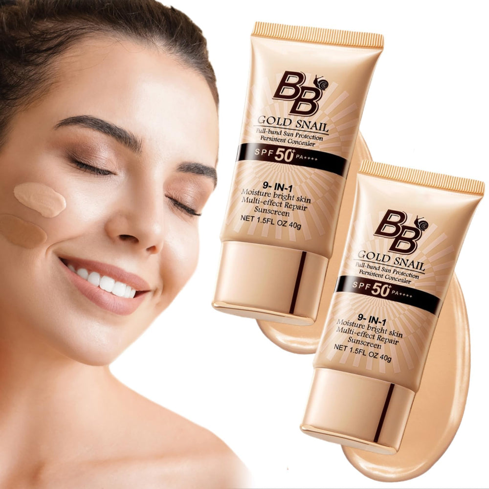 Generic Korean BB Cream SPF50 packaging showing 9-in-1 formula and protection benefits