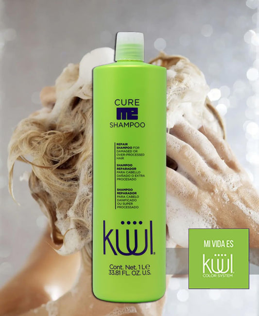 Generic Kuul Cure Me Shampoo pour highlighting easy application.