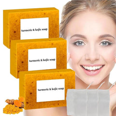 Generic lemon turmeric kojic soap bar for gentle cleansing and light exfoliation.