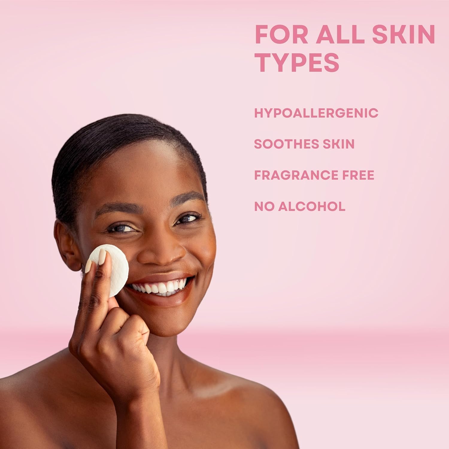 Generic micellar water in bathroom lifestyle scene for travel and daily convenience