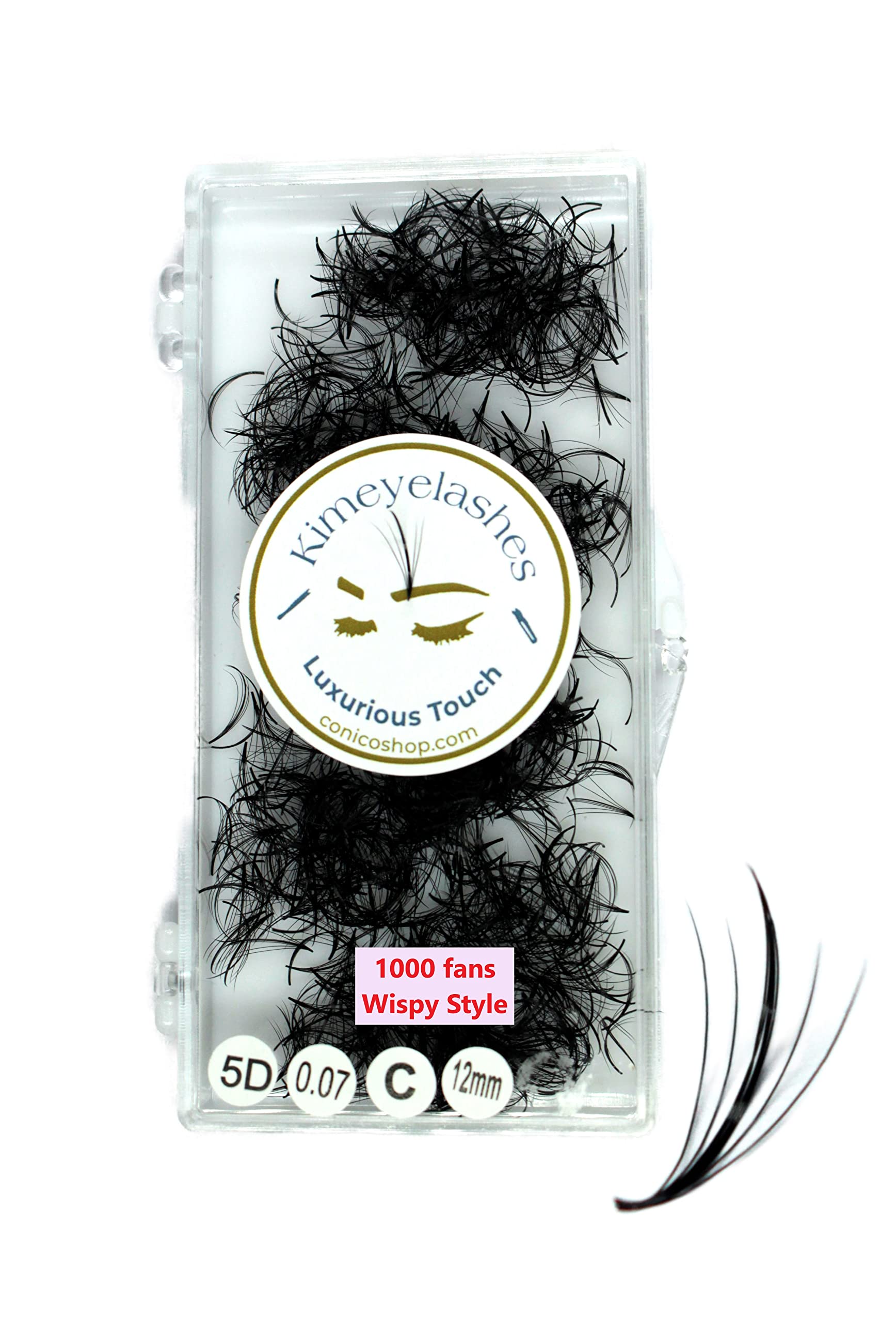 Generic Premade Wispy Fans spikes lash extensions for dramatic volume and eye-opening results.