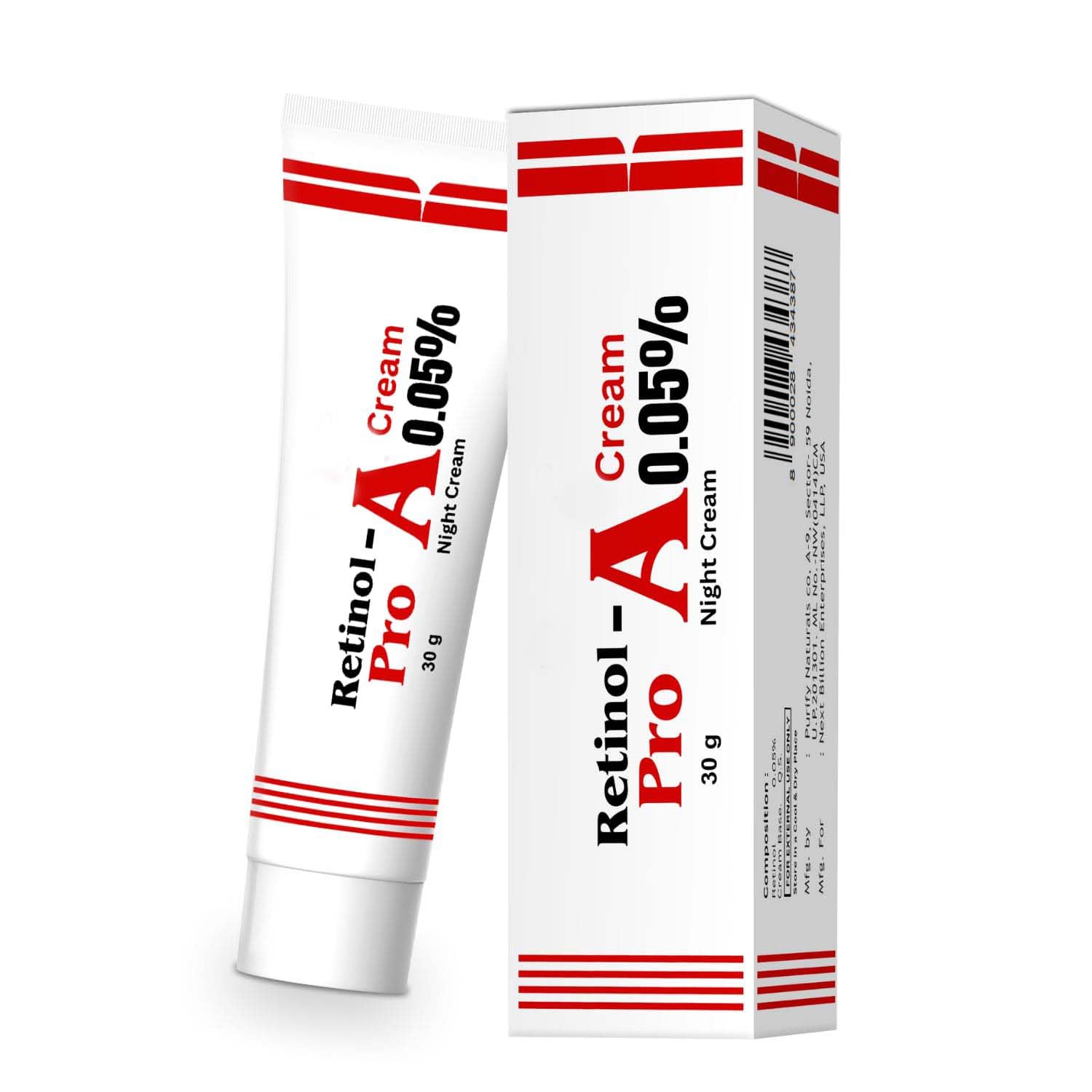 Generic Retinol Pro Night Cream jar closeup; silky, non-greasy finish ready for overnight use