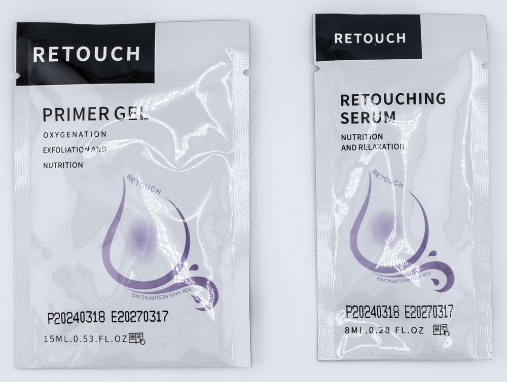 Generic Retouch Pods home-use image shows device compatibility and convenience.