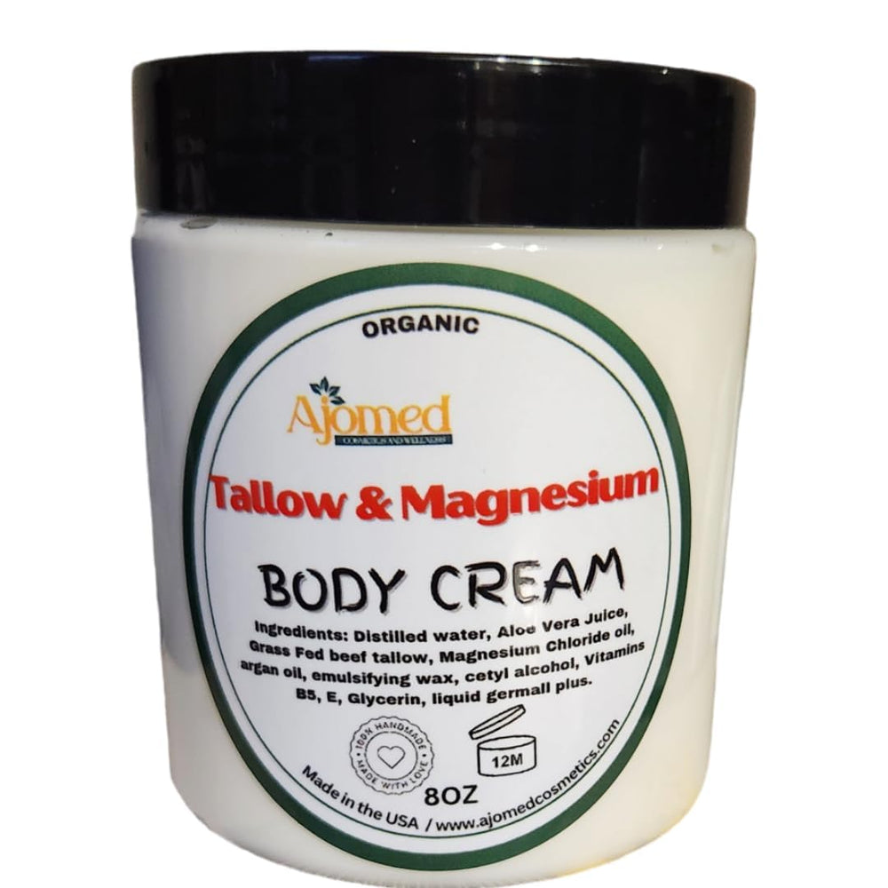Generic Tallow & Magnesium Body Butter jar close-up for dry skin hydration