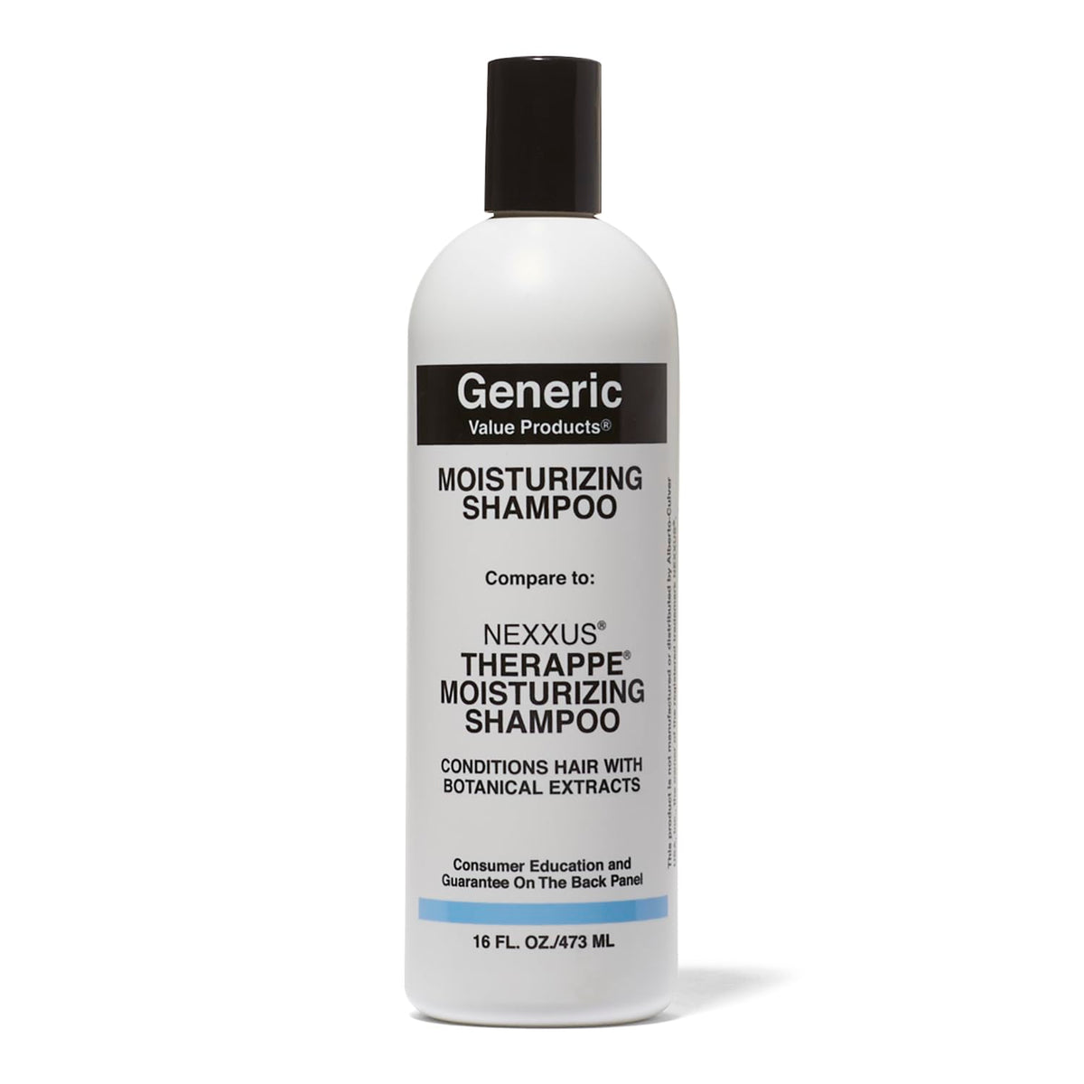 Generic Value Products Moisturizing Shampoo protects hair from sun damage while maintaining moisture.