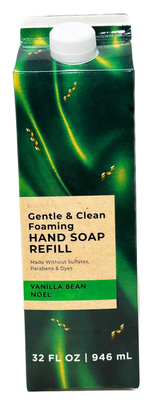 Generic Vanilla Bean Noel refill foaming soap fits Bath and Body bottles, reduces plastic waste