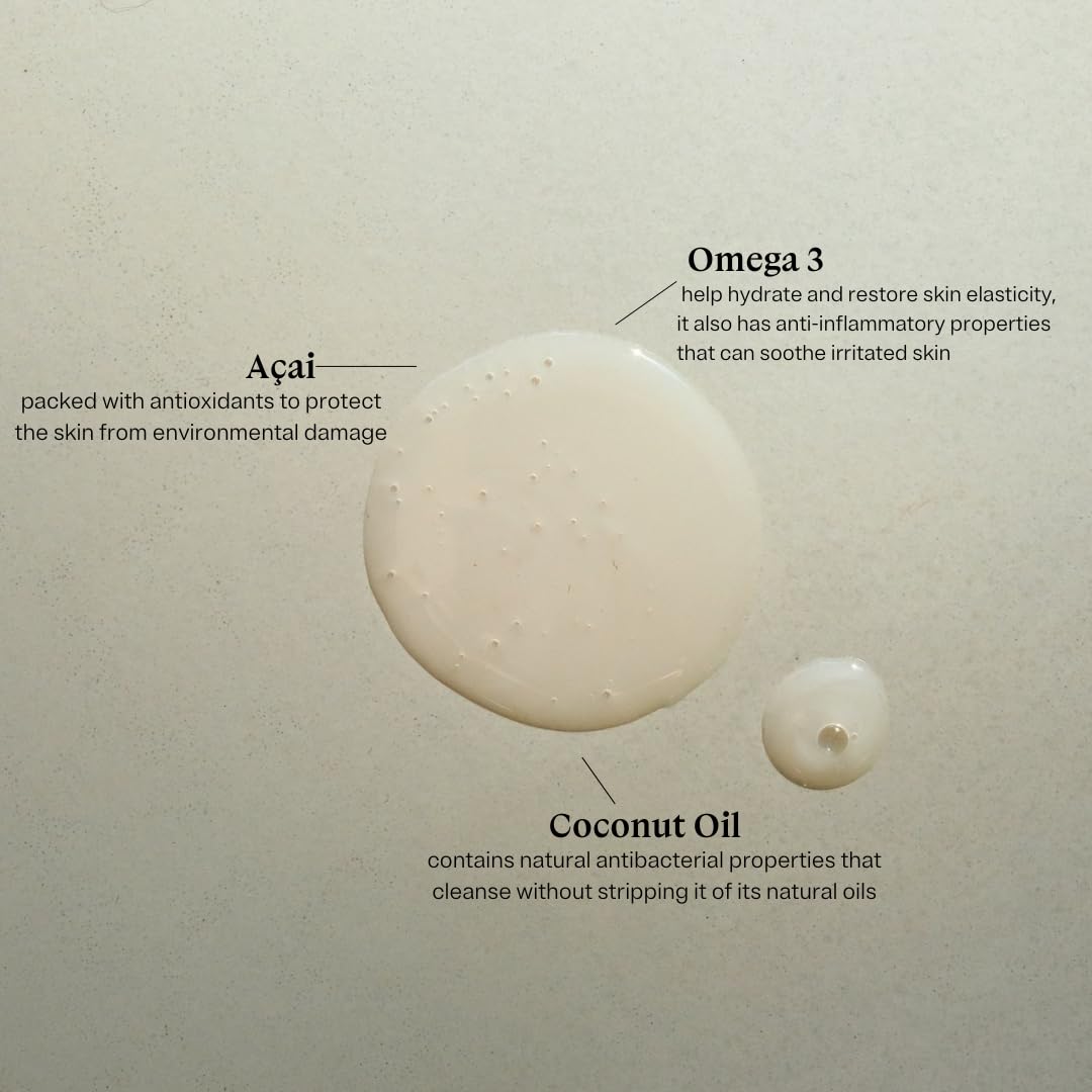 Gente Inc acai coconut natural formula creates a light moisturizing lather.