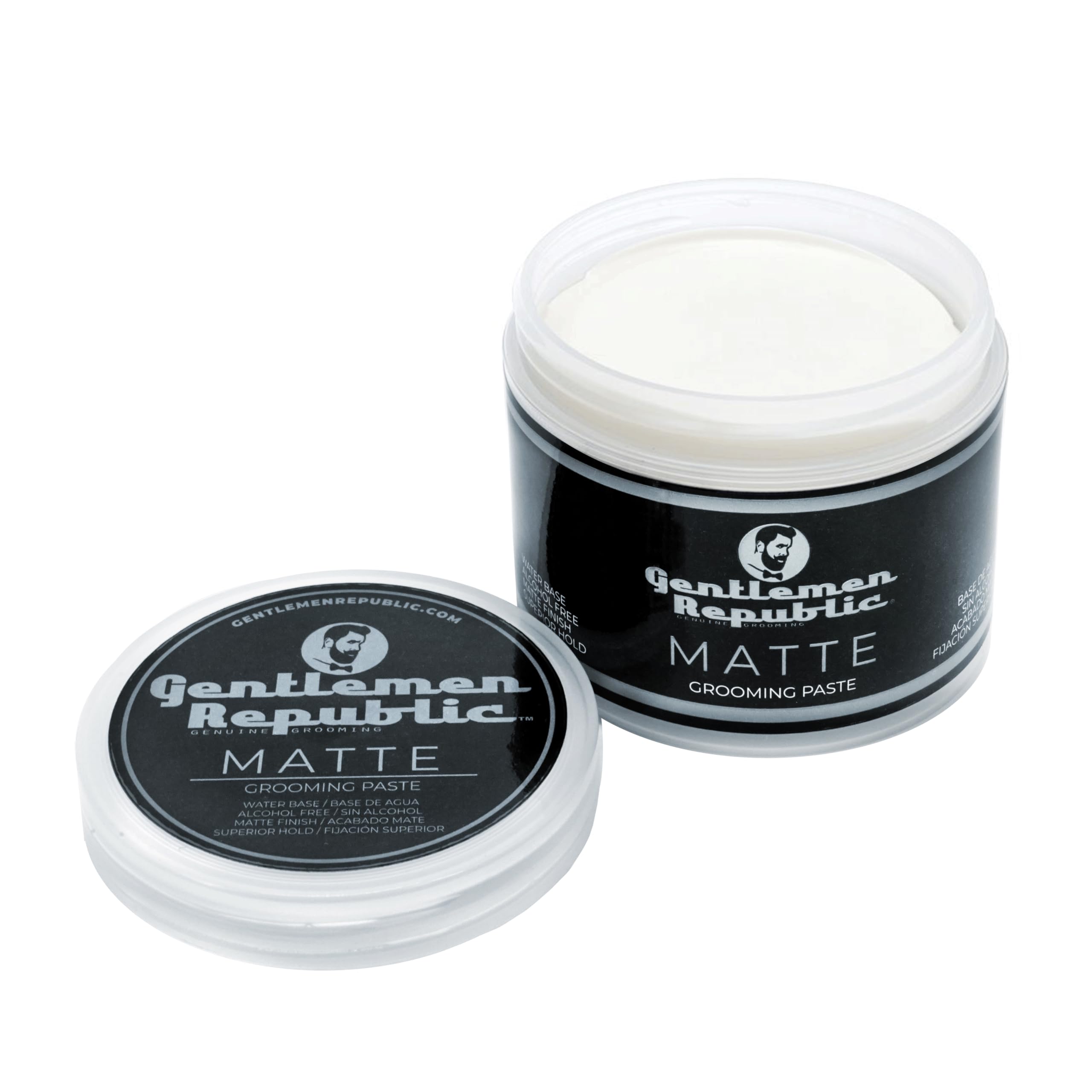 Gentlemen Republic matte paste bottle pour showing easy dispensing for precise application